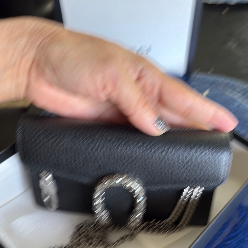 Gucci Black leather mini crossbody in original box w serial number. - Picture 11 of 14